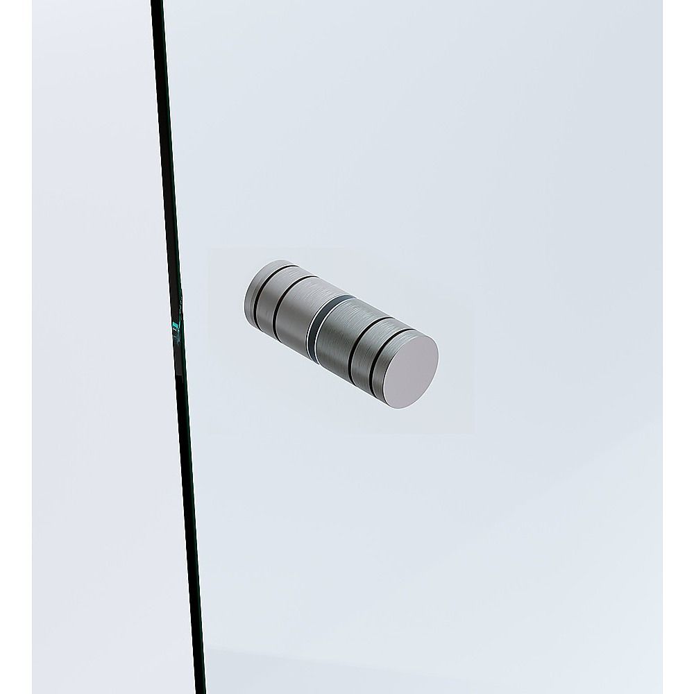 Frameless Gunmetal Corner Hinged Shower Screen with Wall Channel & Brass Hinges – 110 × 80 cm, Round Knob Handle — product image 15 of 15