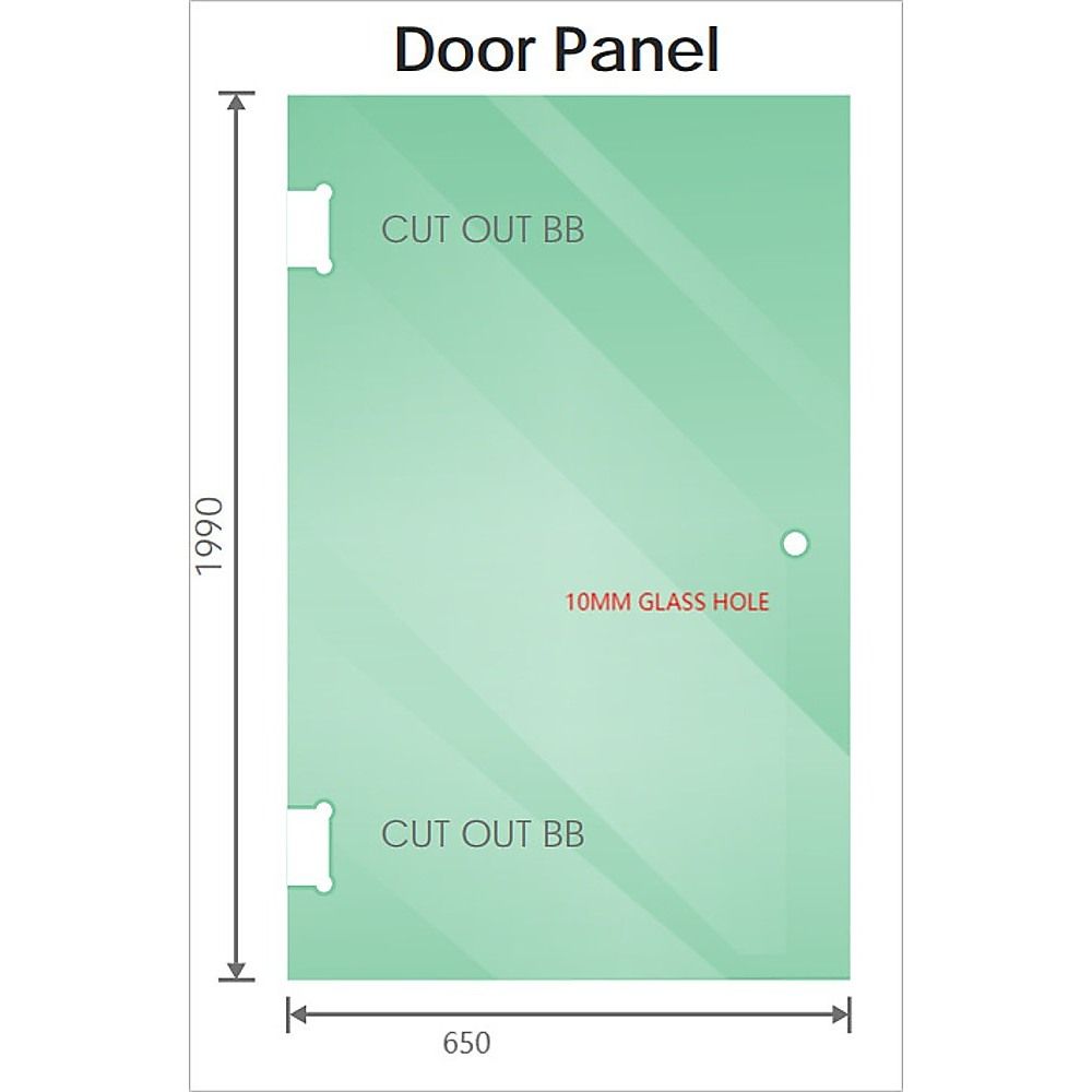 110x90cm Corner Frameless Shower Screen – Gold Wall Channel and Floor Channel with Brass Hinges & Round Knob Handle - image 2
