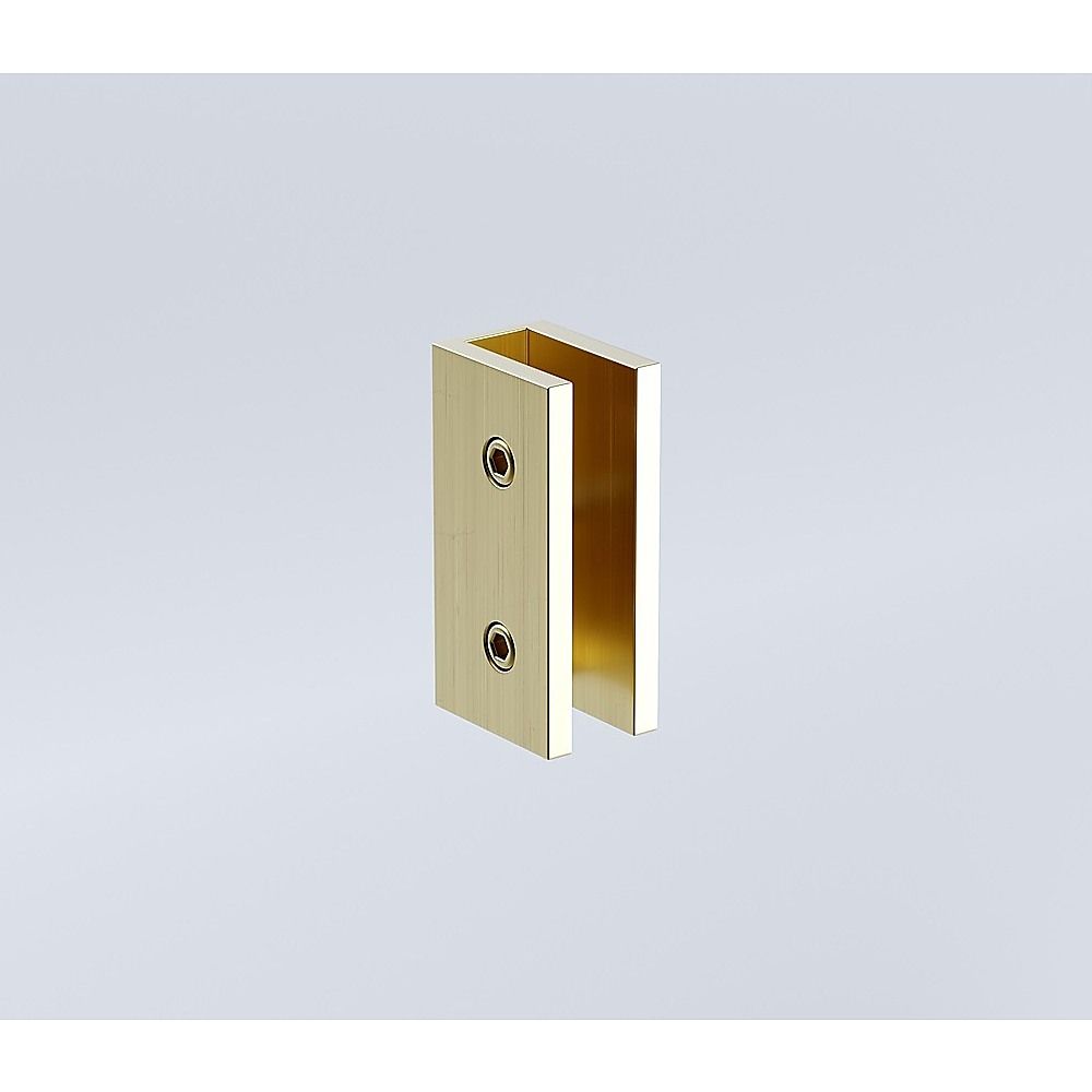 Frameless Gold Double-Door Corner Shower Screen with U-Brackets & Stainless Steel Hinges – 120 × 120 cm, Square Double-Pull Handle — product image 5 of 15