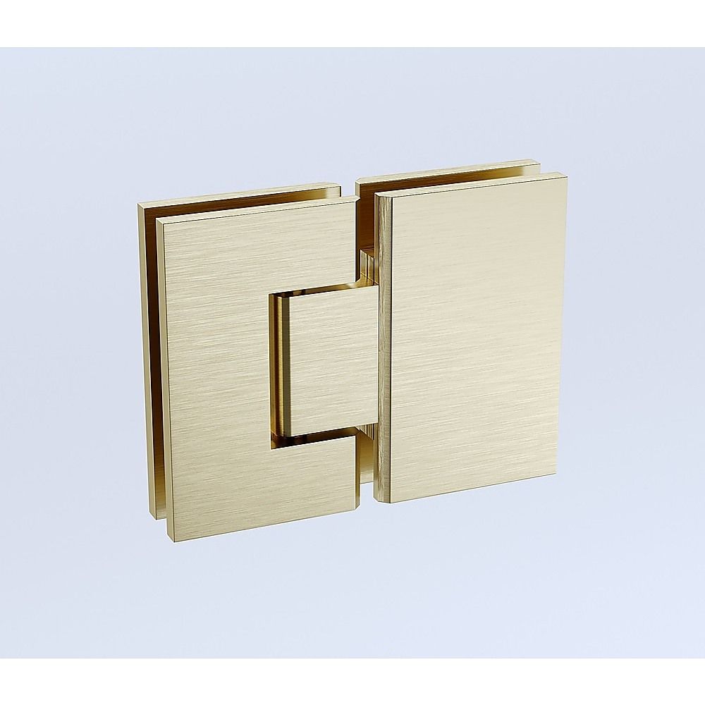 90x100cm Double Door Corner Shower Screen – Gold F-Brackets, SS Hinges & Round Knob Handle — product image 12 of 15