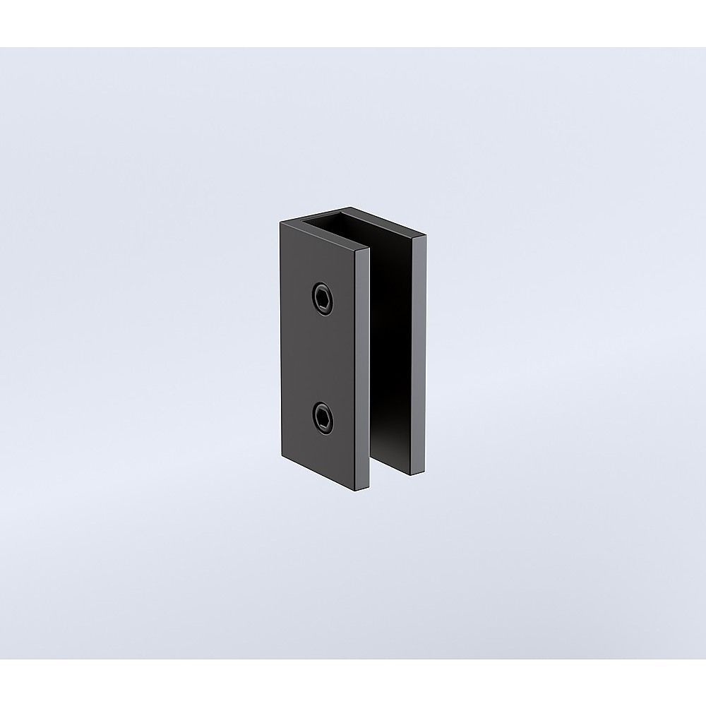 Frameless Black Double-Door Corner Shower Screen with U-Brackets & Stainless Steel Hinges – 90 × 110 cm, Square Double-Pull Handle — product image 7 of 15