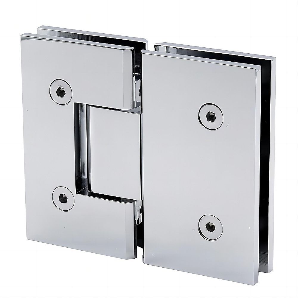 Frameless Chrome Double-Door Corner Shower Screen with U-Brackets & Stainless Steel Hinges – 100 × 110 cm, Square Double-Pull Handle — product image 13 of 15