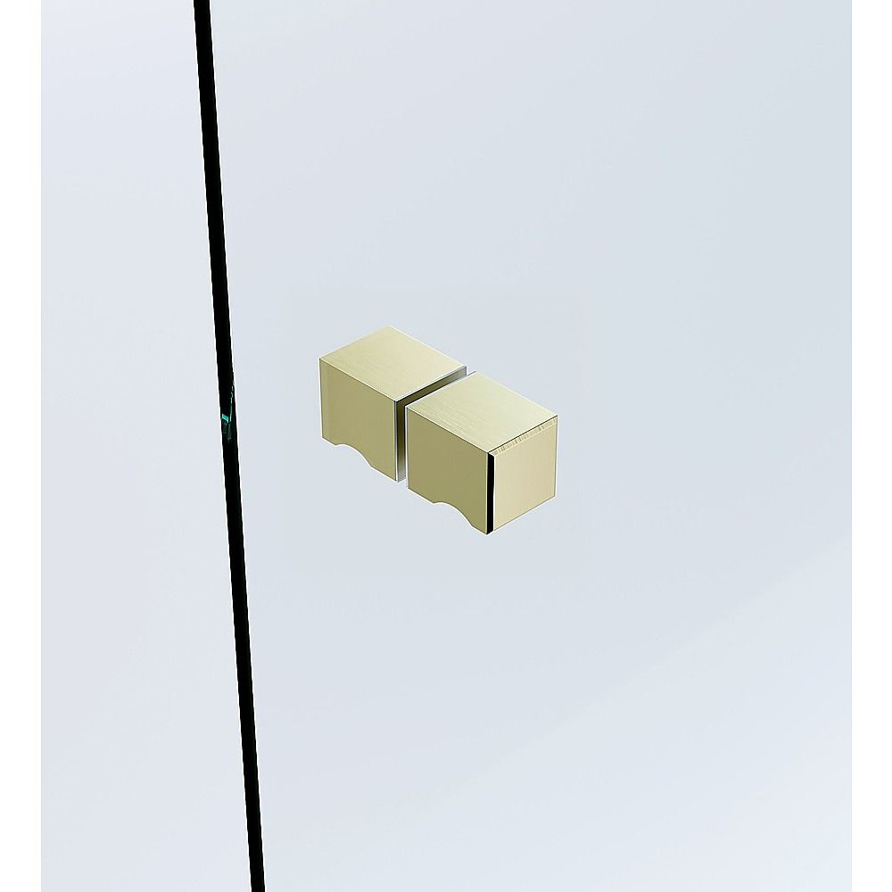 110 × 120 cm Double Door Corner Shower Screen – Gold U-Brackets, Stainless Steel Hinges & Square Knob Handle — product image 15 of 15