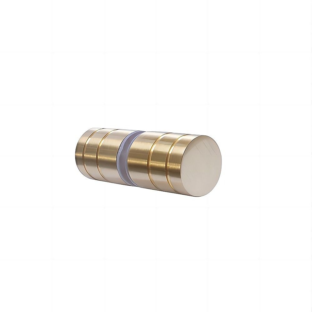 90 × 100 cm Double Door Corner Shower Screen – Wall Channels with Stainless Steel Hinges in Gold, Round Handle — product image 14 of 15