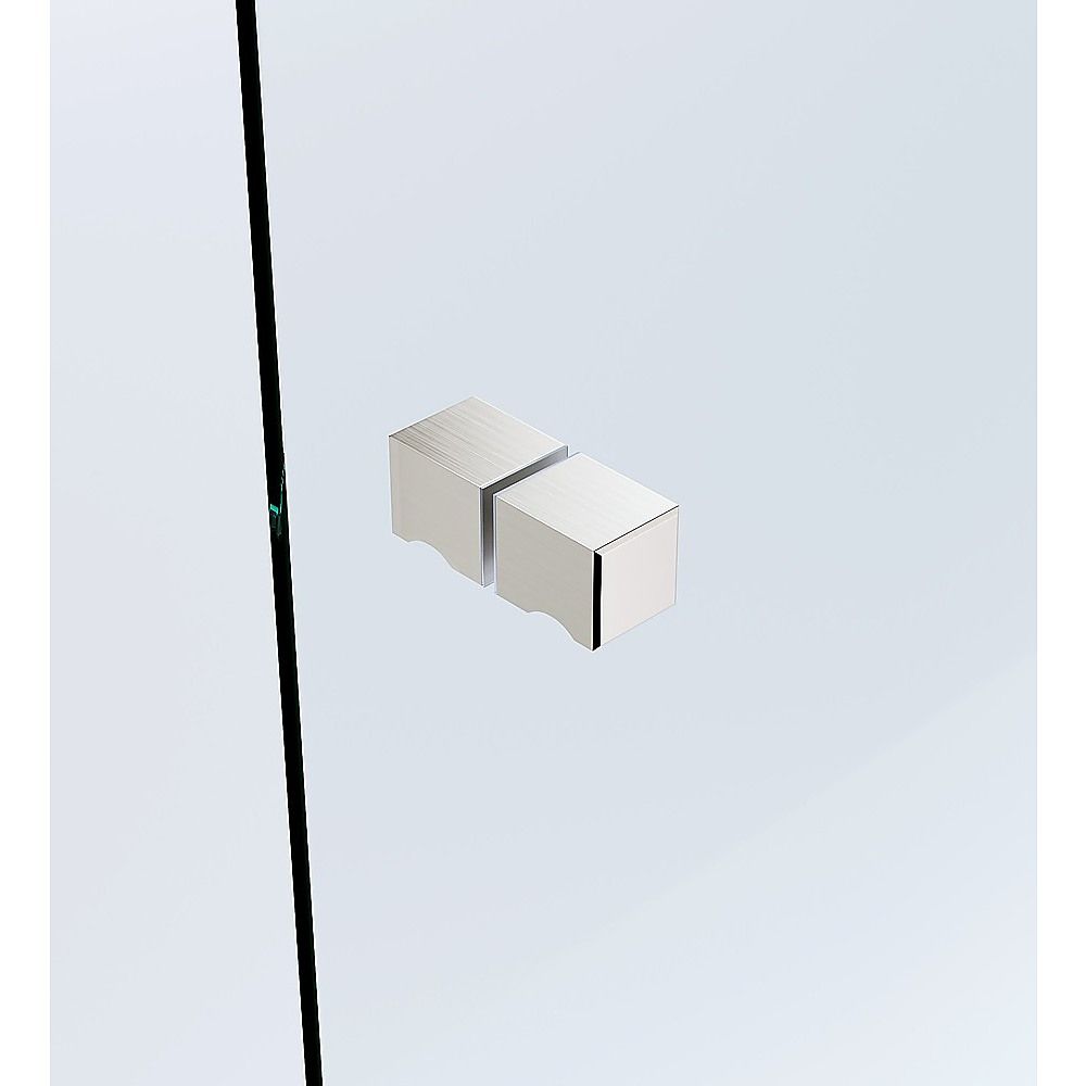 90x110cm Double Door Corner Shower Screen – Nickel F-Brackets, Brass Hinges & Square Knob Handle — product image 15 of 15