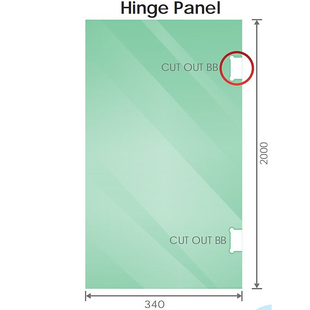 Frameless Black Double-Door Corner Shower Screen with F-Brackets & Brass Hinges – 100 × 110 cm, Square Double-Pull Handle — product image 3 of 15