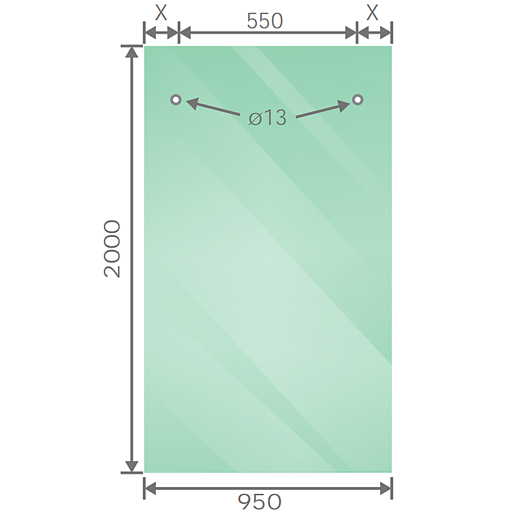 Frameless White Sliding Shower Screen Door with Rail & U-Brackets – 180 cm — product image 11 of 11
