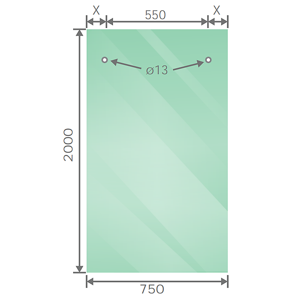 150x90cm Frameless Sliding Corner Shower Screen – Gunmetal Rail & U-Brackets — product image 5 of 15
