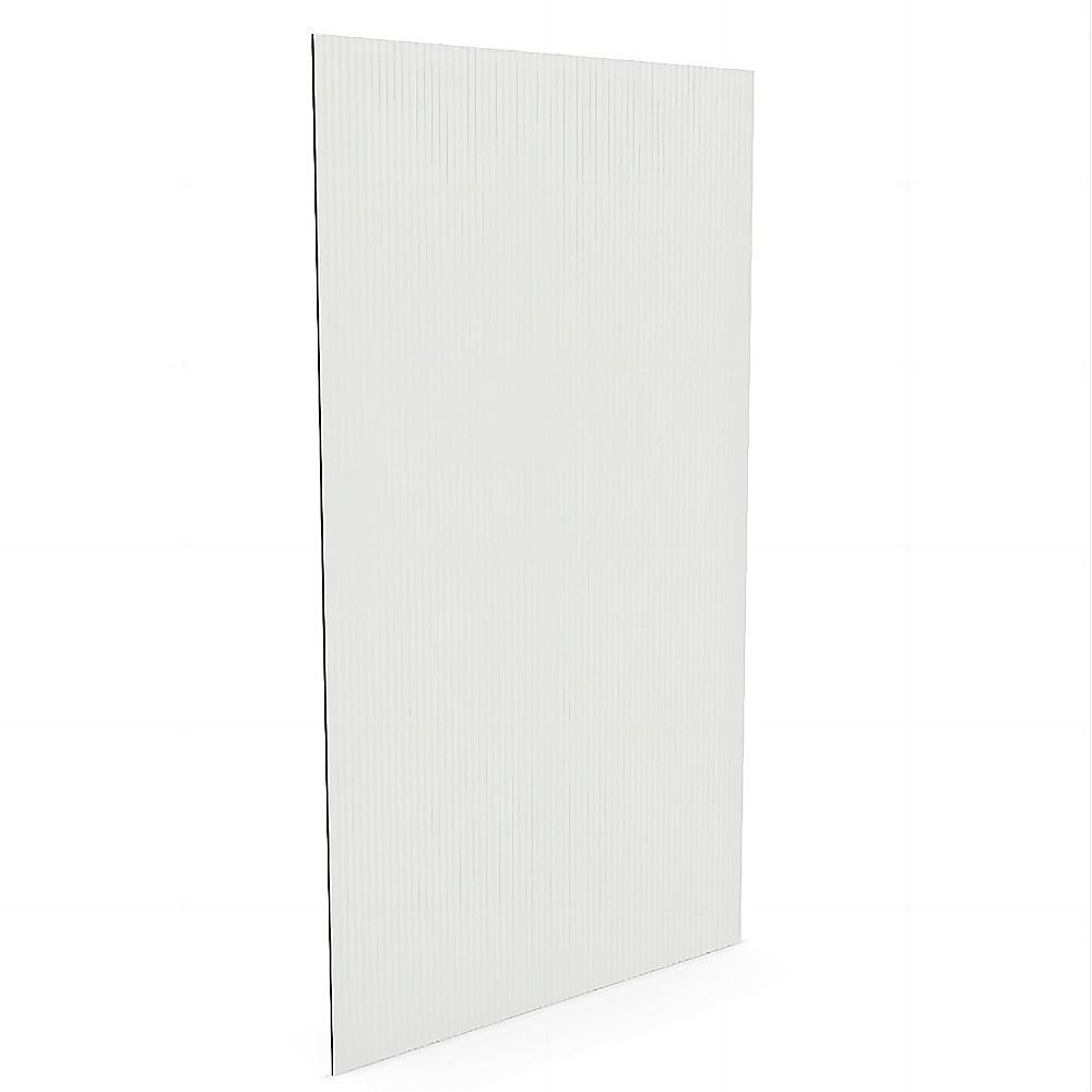 Reeded Glass Shower Screen with Black Wall & Floor F-Brackets – 80 cm — product image 4 of 7