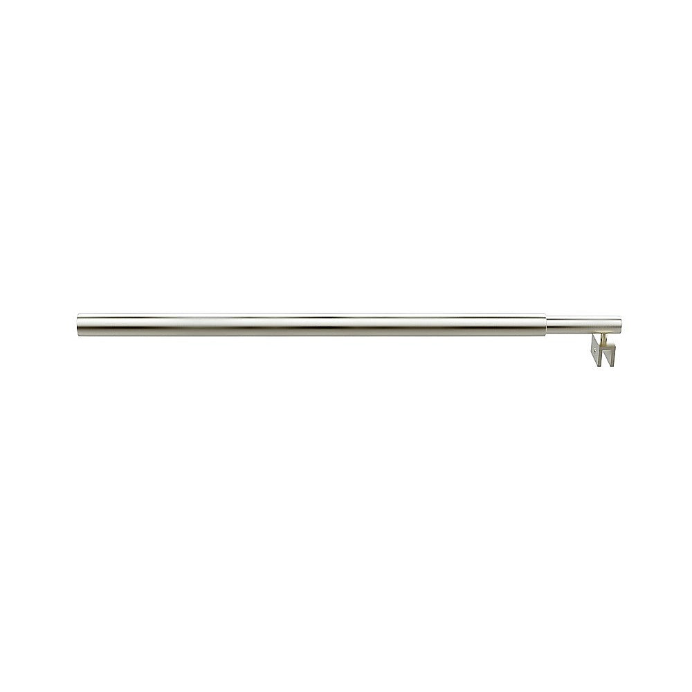 80 cm Reeded Glass Shower Screen with Nickel F-Brackets and Round Pole — product image 10 of 11