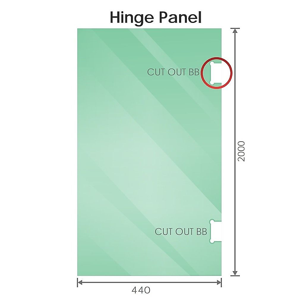 90 cm Frameless Diamond Shower Screen – Chrome U-Brackets with Durable Brass Hinges — product image 4 of 15