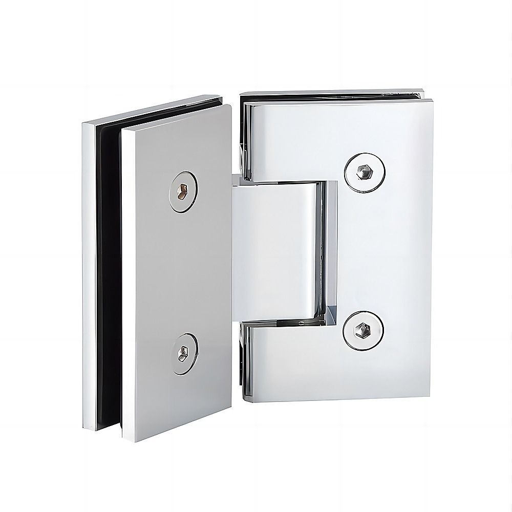 90 cm Frameless Diamond Shower Screen – Chrome U-Brackets with Durable Brass Hinges — product image 8 of 15