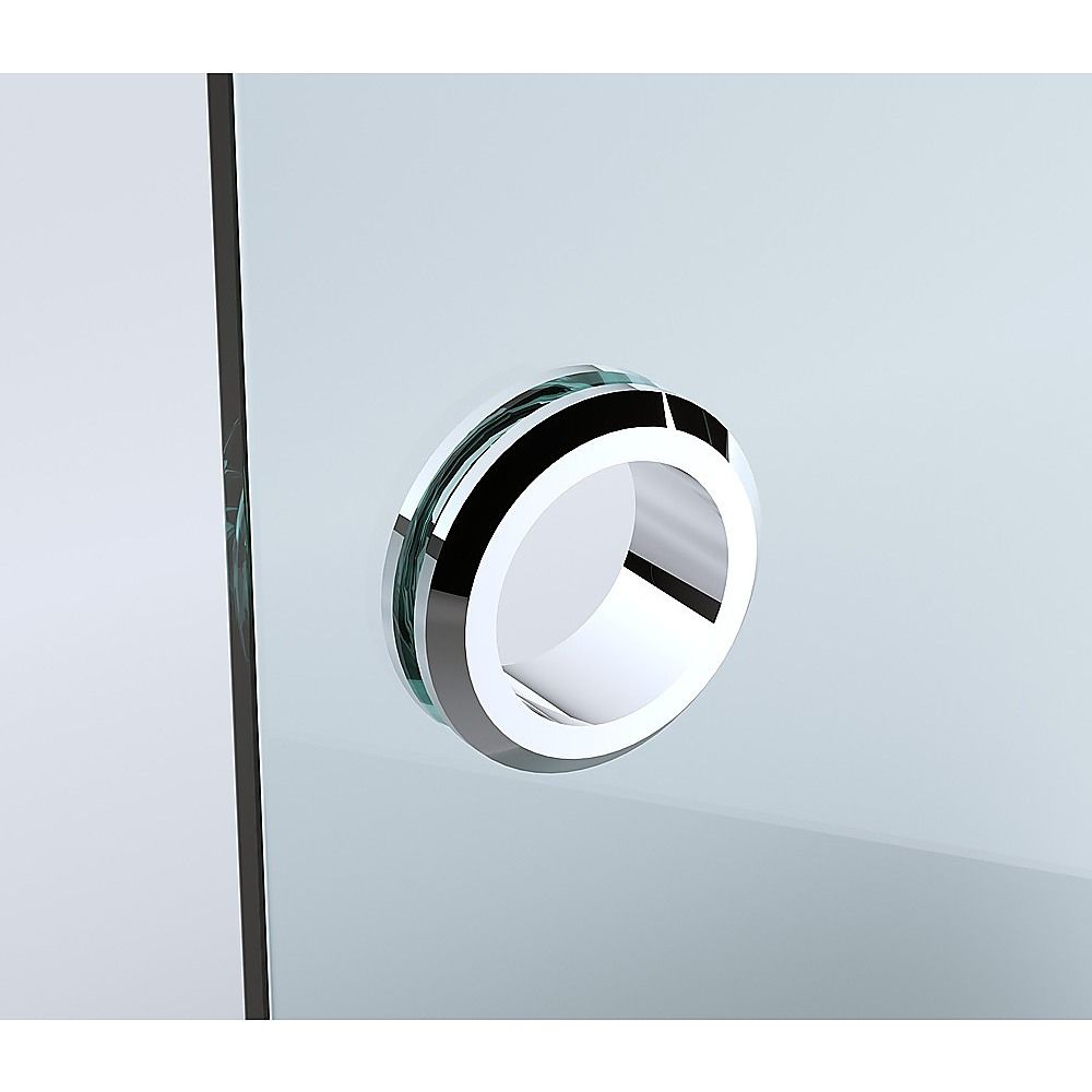 90cm Frameless Diamond Shower Screen – Chrome F-Brackets with Durable Brass Hinges — product image 11 of 15