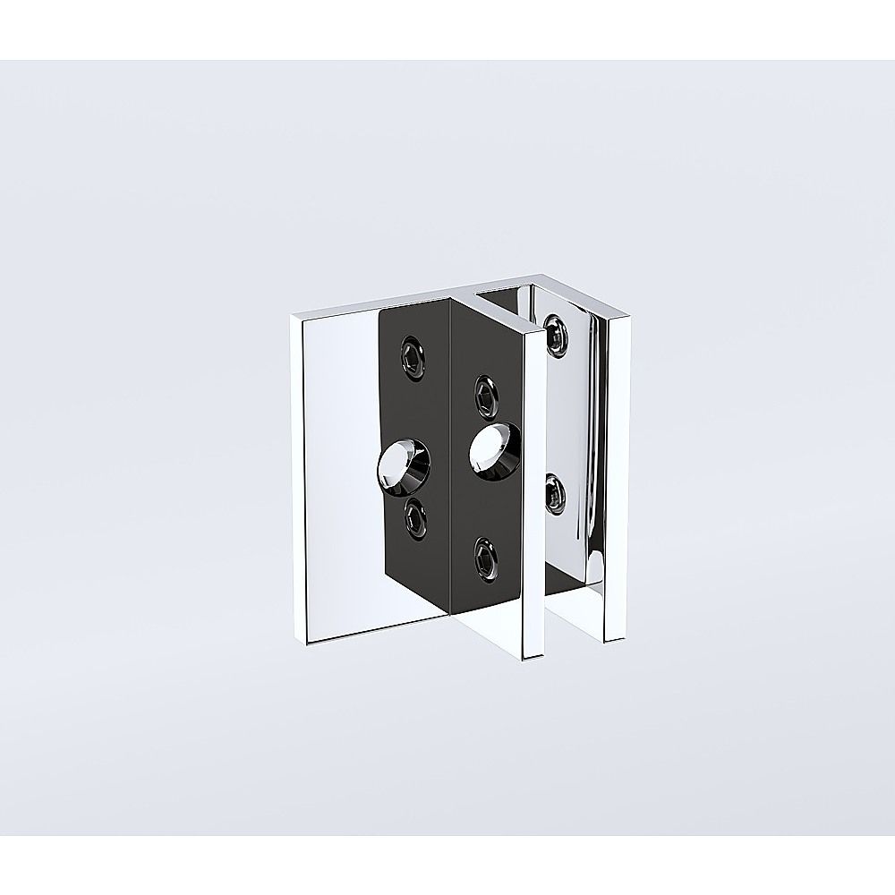 90cm Frameless Diamond Shower Screen – Chrome F-Brackets with Durable Brass Hinges — product image 15 of 15