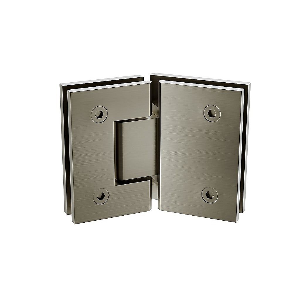 90cm Frameless Diamond Shower Screen – Gunmetal F-Brackets Detailing with Durable SS Hinges — product image 8 of 15