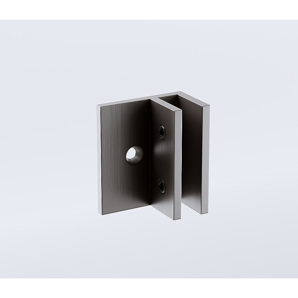 90cm Frameless Diamond Shower Screen – Gunmetal F-Brackets Detailing with Durable SS Hinges — product image 14 of 15