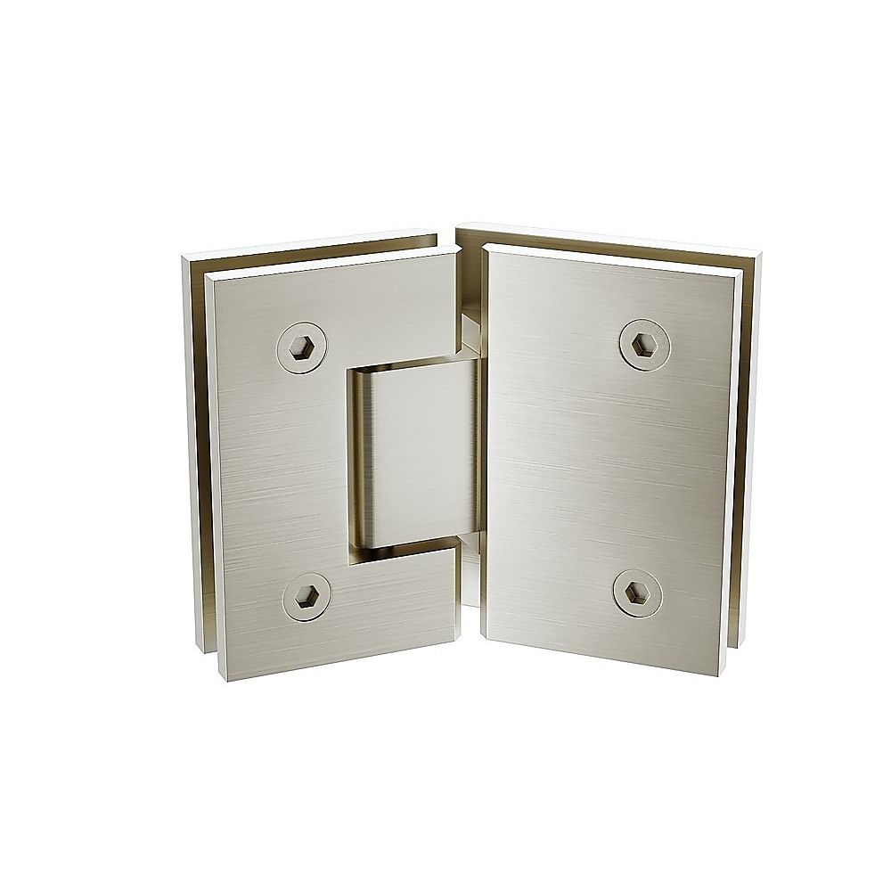 100cm Frameless Diamond Shower Screen – Nickel U-Brackets Detailing with Durable SS Hinges — product image 7 of 15