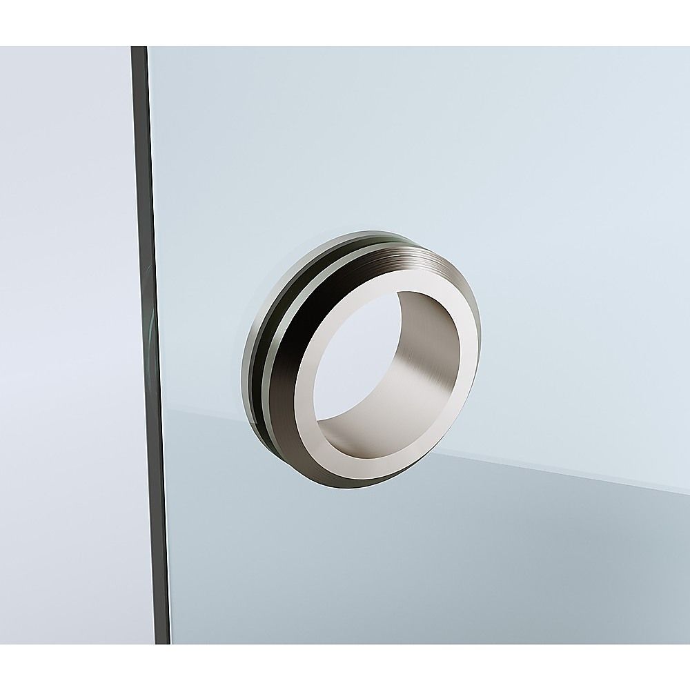 100cm Frameless Diamond Shower Screen – Nickel U-Brackets Detailing with Durable SS Hinges — product image 10 of 15