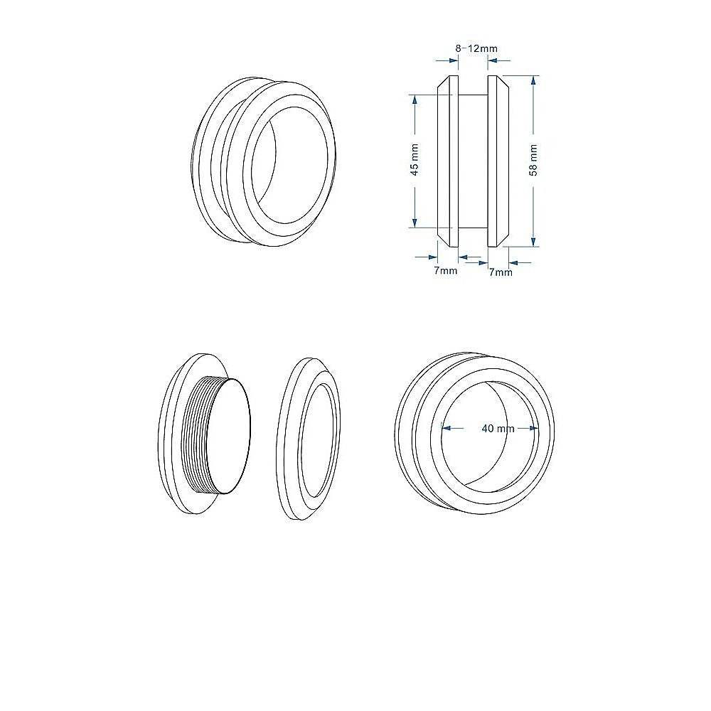 100cm Frameless Diamond Shower Screen – Nickel U-Brackets Detailing with Durable SS Hinges — product image 12 of 15