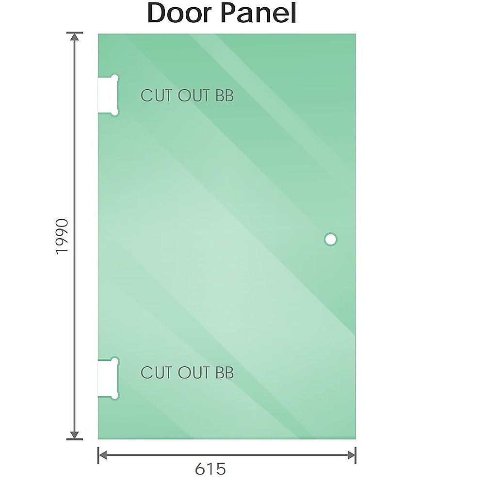 Frameless Gunmetal Diamond Shower Screen with U-Brackets & Stainless Steel Hinges – 100 cm — product image 3 of 15