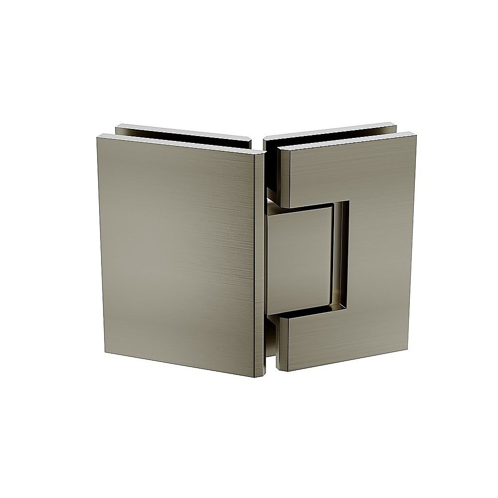 Frameless Gunmetal Diamond Shower Screen with U-Brackets & Stainless Steel Hinges – 100 cm — product image 5 of 15