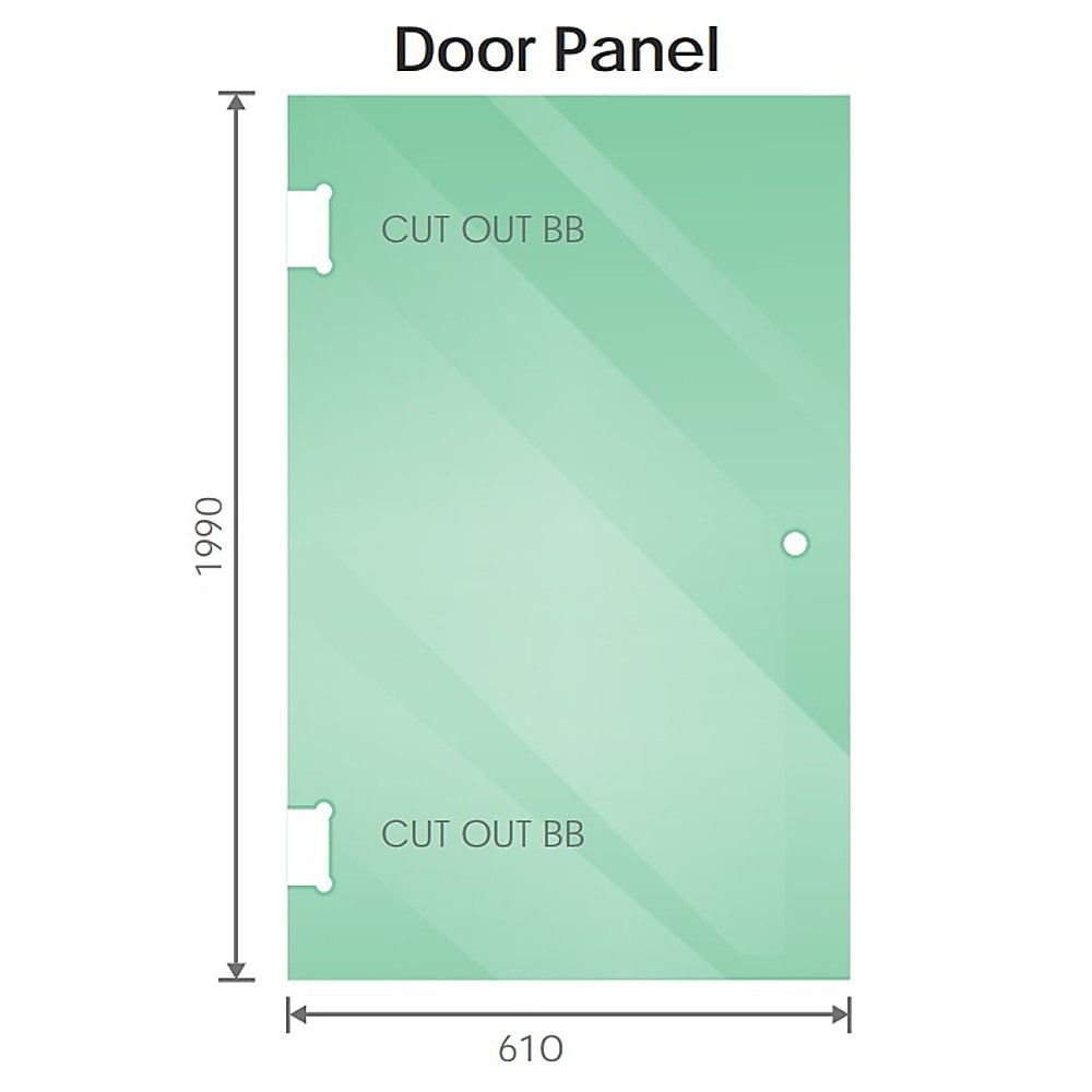 Frameless Nickel Corner Hinged Shower Screen with F-Brackets & Stainless Steel Hinges – 90 × 70 cm — product image 5 of 15