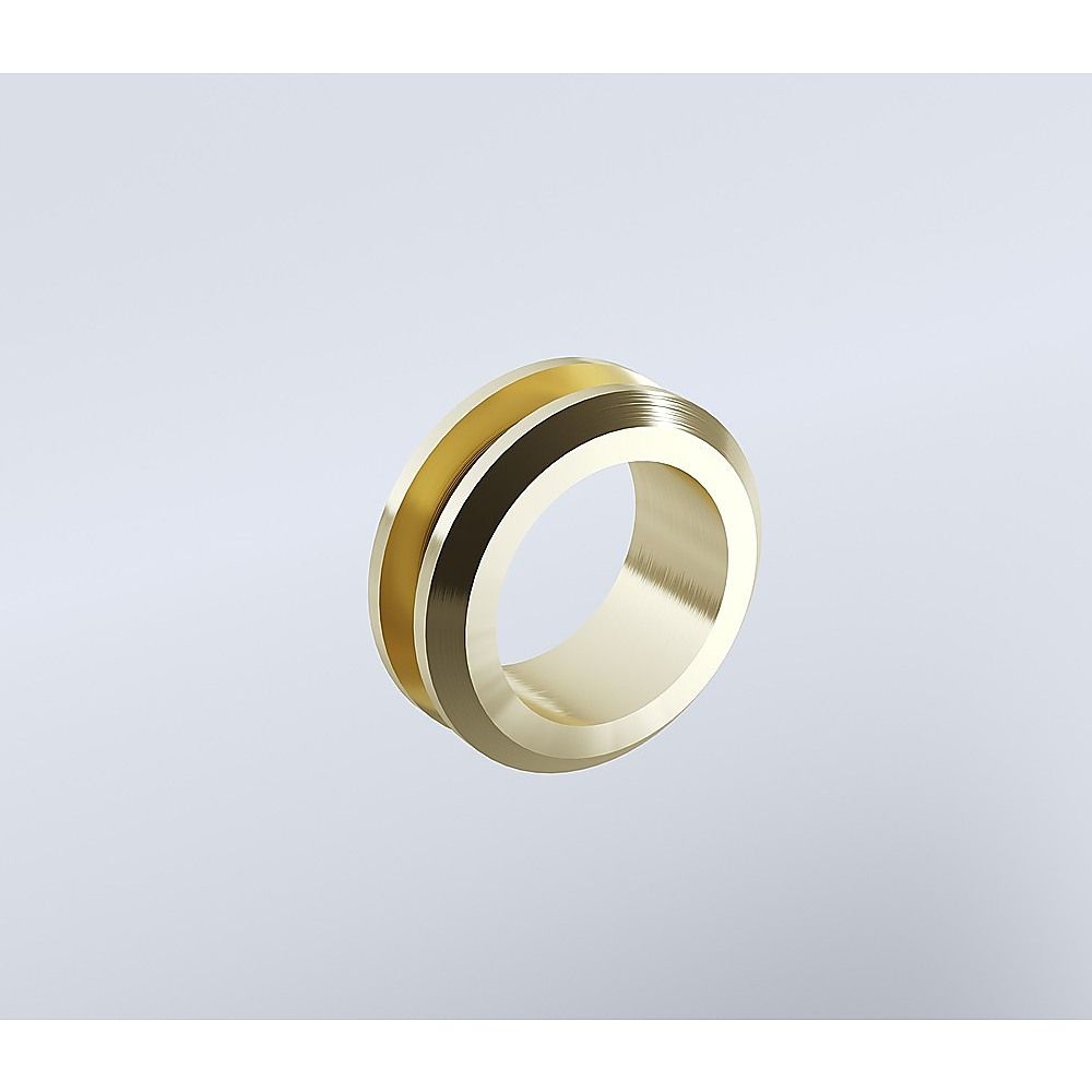 110 cm Wall-to-Wall Frameless Shower Screen with Gold Brackets, Stainless Steel Hinges & F-Brackets — product image 14 of 15