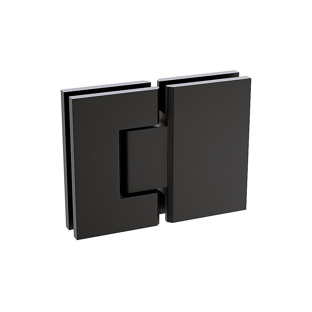 Frameless Black Corner Hinged Shower Screen with Wall & Floor Channels & Brass Hinges – 110 × 100 cm — product image 13 of 15