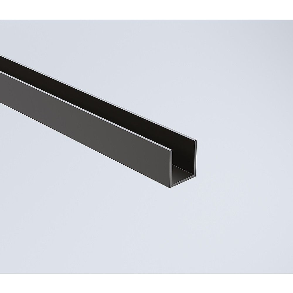 120 × 110 cm Corner Frameless Shower Screen – Black Wall Channel & Brass Hinges — product image 11 of 15