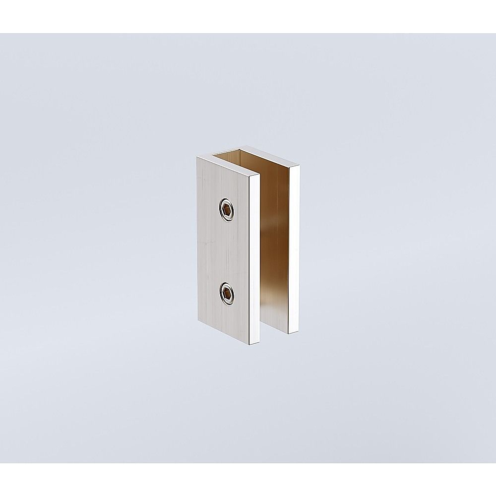 Frameless Nickel Corner Hinged Shower Screen with Wall & Floor U-Brackets & Brass Hinges – 120 × 120 cm — product image 11 of 15