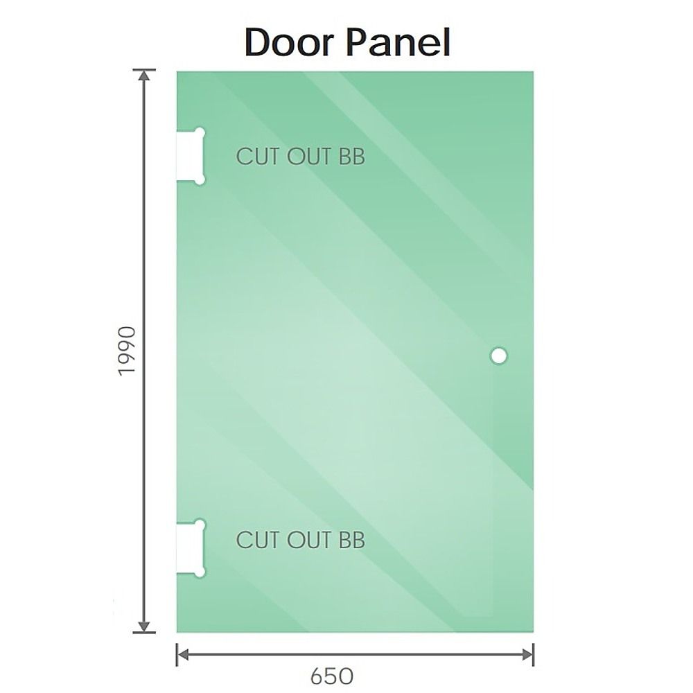 110x120cm Double Door Corner Shower Screen – Chrome U-Brackets & Stainless Steel Hinges — product image 8 of 15
