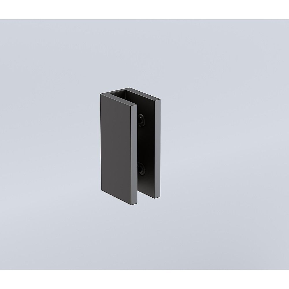 Frameless Black Double-Door Corner Shower Screen with U-Brackets & Brass Hinges – 110 × 110 cm — product image 6 of 15