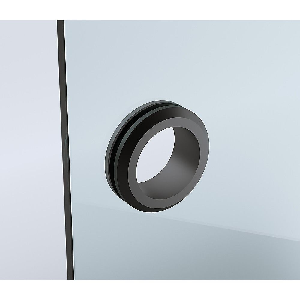 Frameless Black Double-Door Corner Shower Screen with U-Brackets & Brass Hinges – 110 × 110 cm — product image 15 of 15
