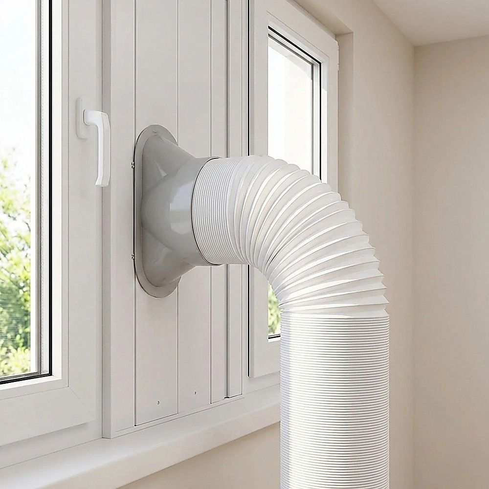 Portable Air Conditioner Window Kit – Exhaust Hose Adaptor Pipe & Slide Plate — product photo 3