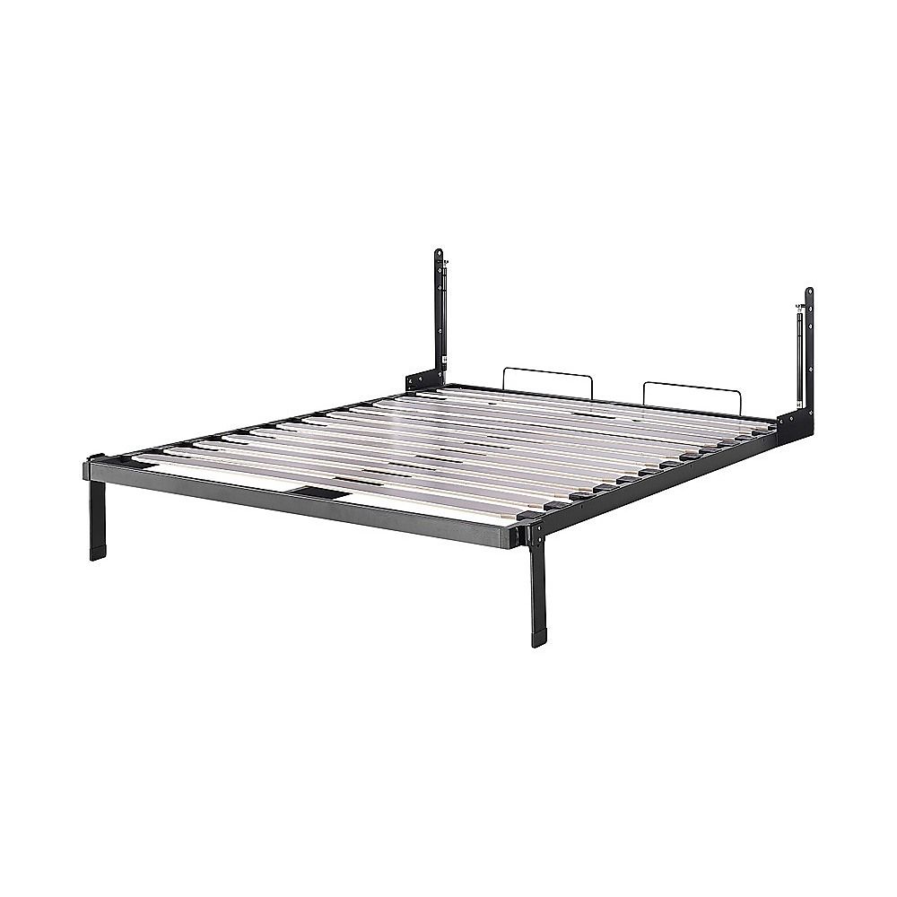 Double DIY Wall Bed Hardware Kit with Black handle – Frame & Mechanism for Custom Build