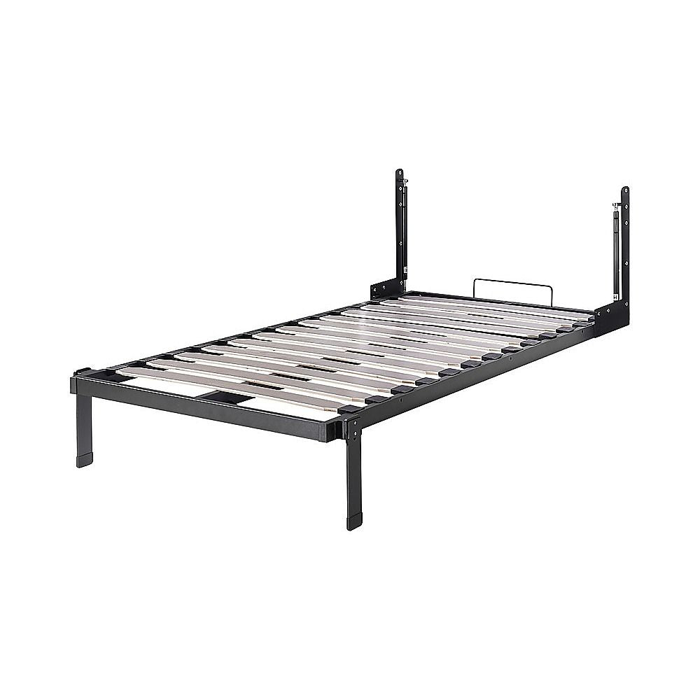 Single DIY Wall Bed Hardware Kit with Black handle – Frame & Mechanism for Custom Build