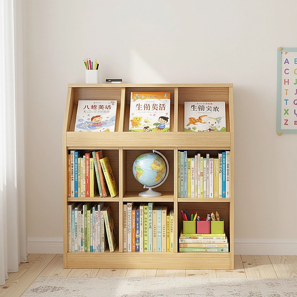 Slanted Top Bookcase Bookshelf Classroom Storage Cabinet — product image 3