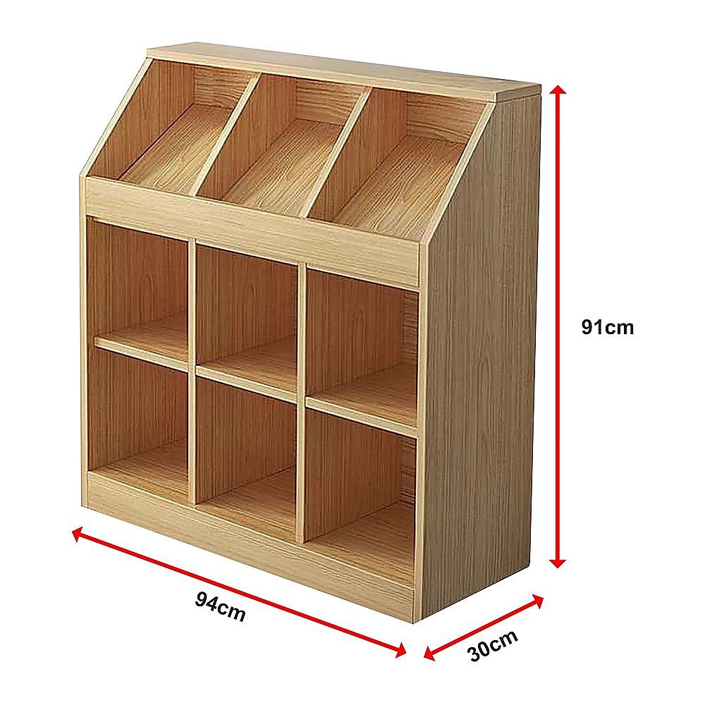 Slanted Top Bookcase Bookshelf Classroom Storage Cabinet — product image 10