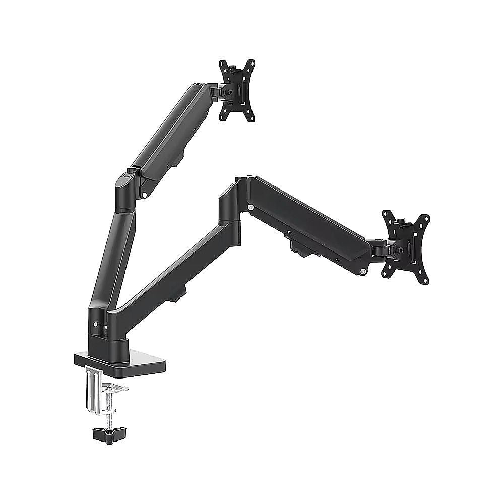 Dual Arm Monitor Desk Mount Bracket Spring Assisted 17–32 Inch Full Motion