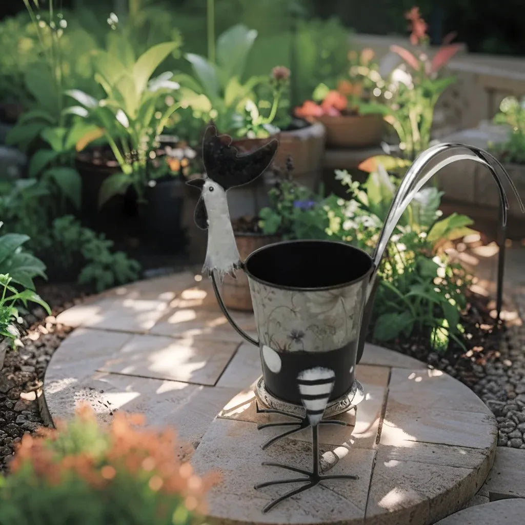 Black + White Polka Dot Chook Planter 35cm — product image 2
