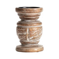 Mangowood Squat Pillar Candle holder 15cm – supplier product image 1 of 5