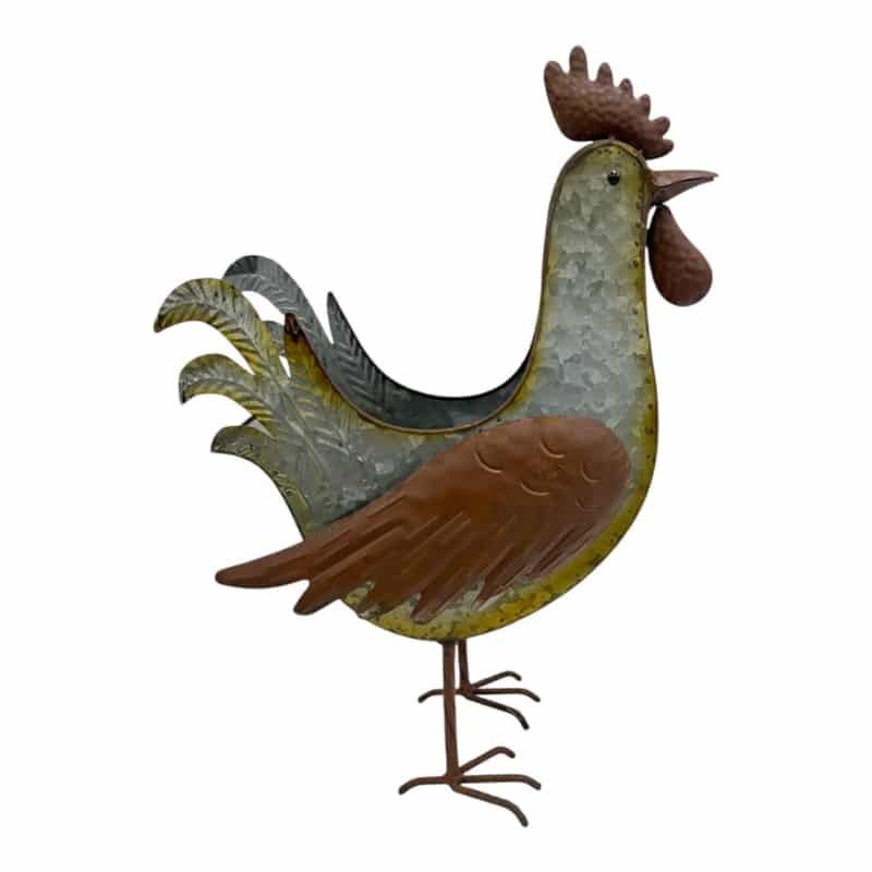 Distressed Rooster Planter & Storage Holder - 39 cm – supplier product image 1 of 5