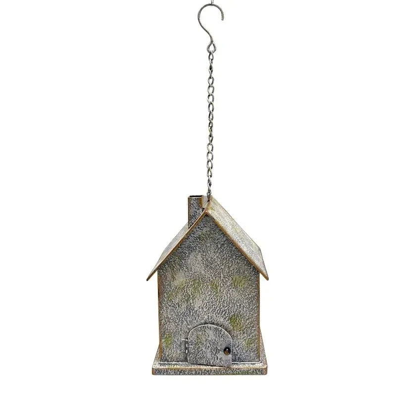 Hanging Two-Storey Metal Birdhouse - 52 cm