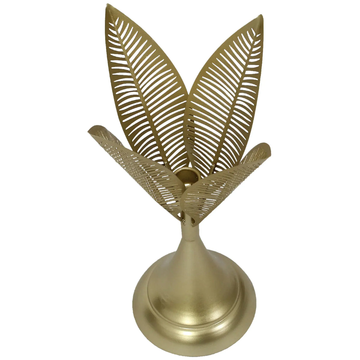 Aura Leaves Taper Candleholder 15x40cm