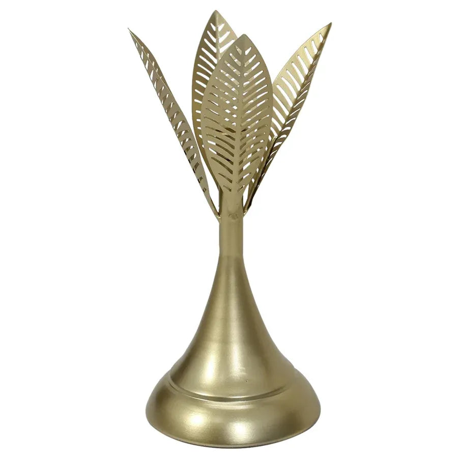 Aura Leaves Taper Candleholder 14x32cm – supplier product photo 1 of 5
