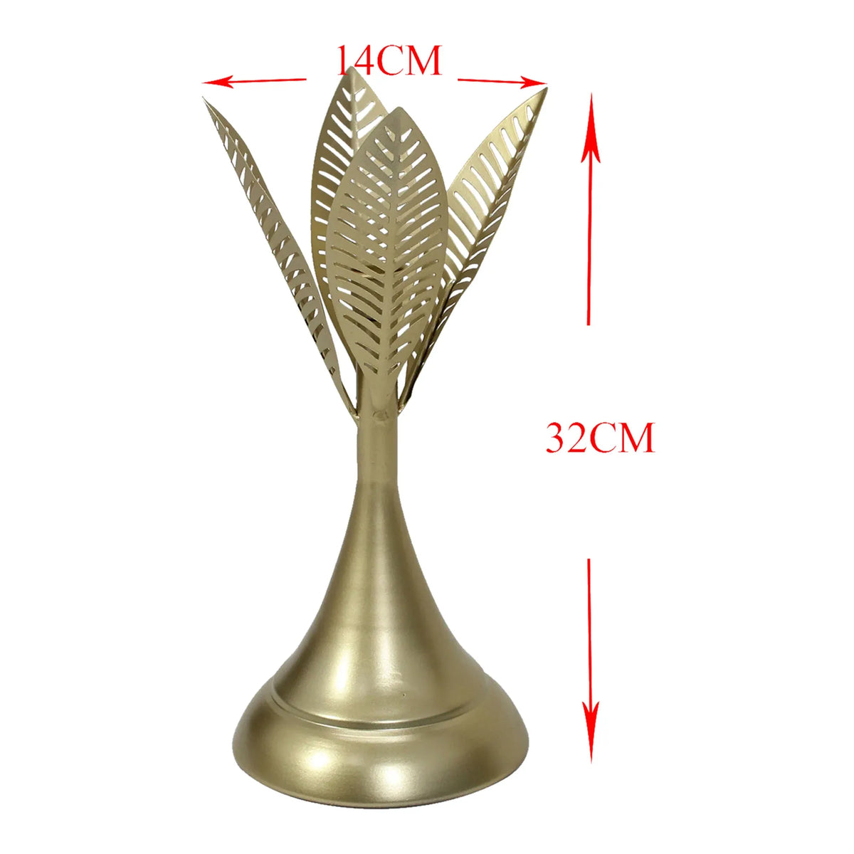 Aura Leaves Taper Candleholder 14x32cm – supplier product photo 4 of 5