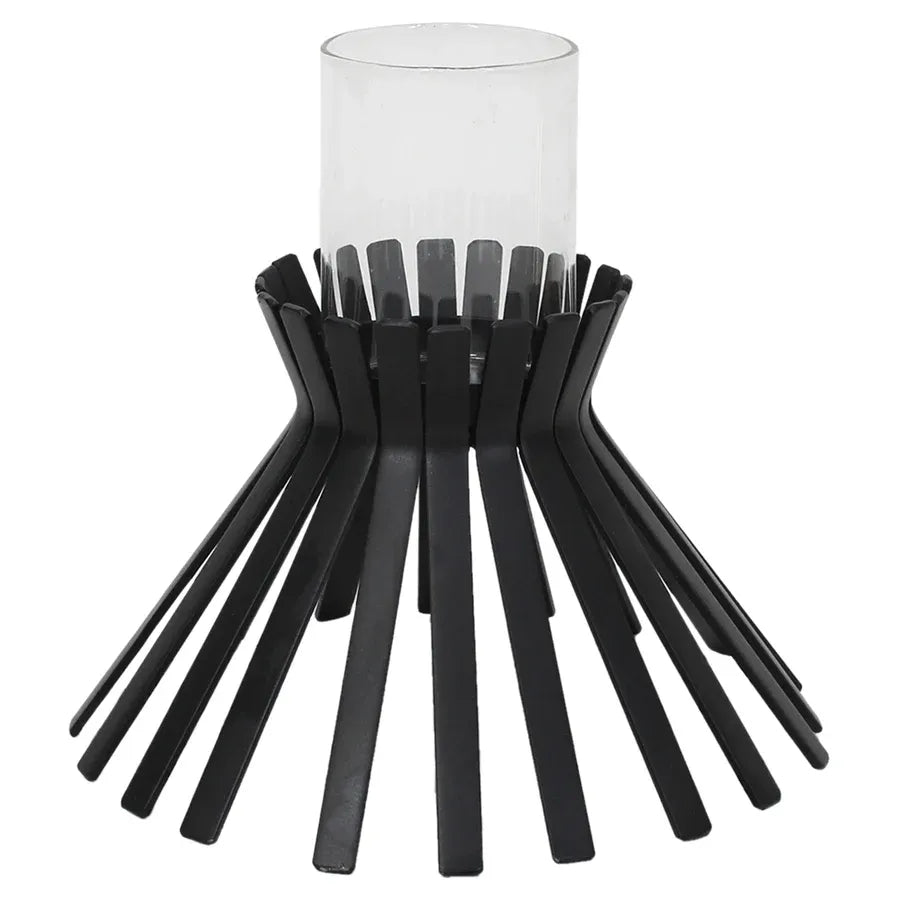Eclipse Slatted Pillar Candleholder 23x21cm – supplier product photo 1 of 5