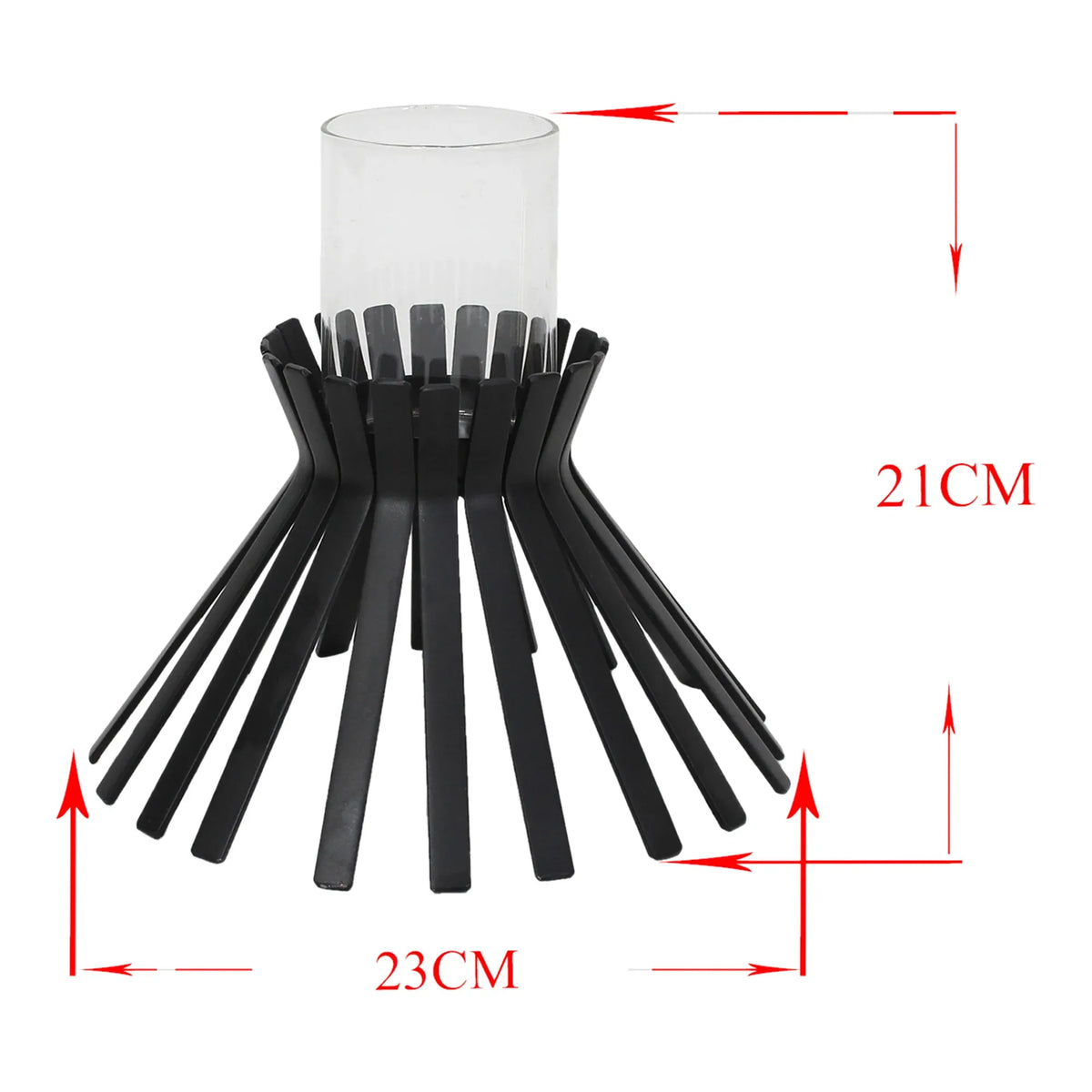 Eclipse Slatted Pillar Candleholder 23x21cm – supplier product photo 4 of 5