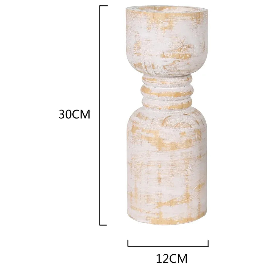 Contemporary Carved Loop Pillar Candleholder 30cm – supplier product photo 2 of 5