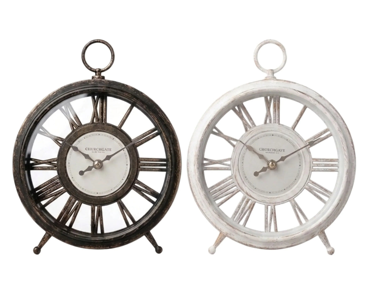 Bulk 10 Winfred Plastic Clock 16.9x22cm 2 Asst